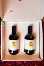 Load image into Gallery viewer, PEACE, JOY AND OLIVE OIL Gift Box with 2 bottles 500ml