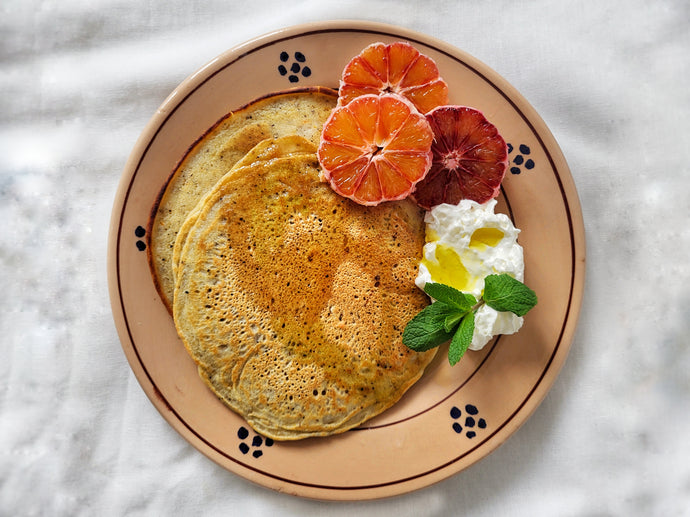 Earl Grey & Olive Oil Pancakes with Oranges