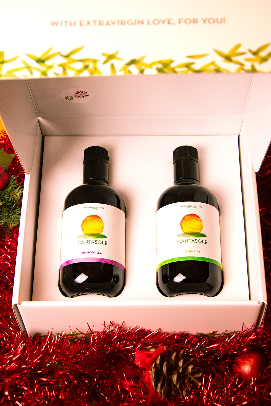 PEACE, JOY AND OLIVE OIL Gift Box with 2 bottles 500ml